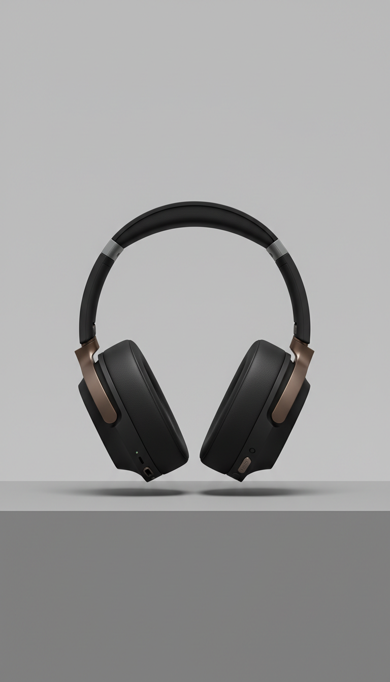 Wireless headphones in carbon black