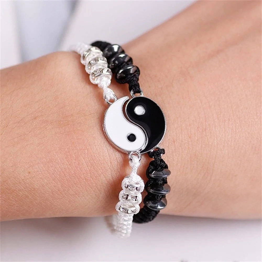 Yin Yang Tai Chi Adjustable Cord Bracelet