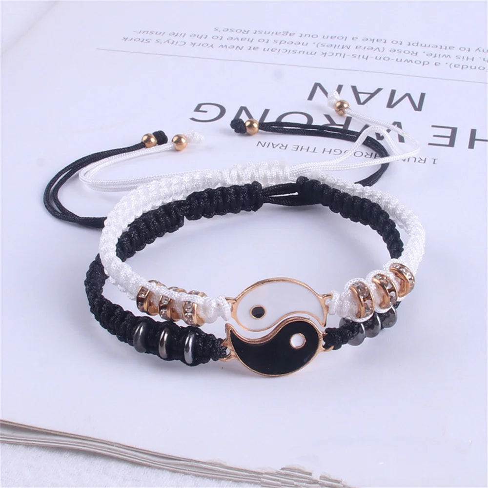 Yin Yang Tai Chi Adjustable Cord Bracelet