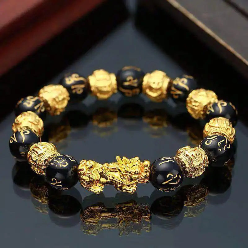 Feng Shui PiXiu Bracelet - Black Obsidian Bracelet for Wealth